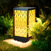 Vintage Waterproof LED Bollard Light - Black Outdoor Landscape Lamp