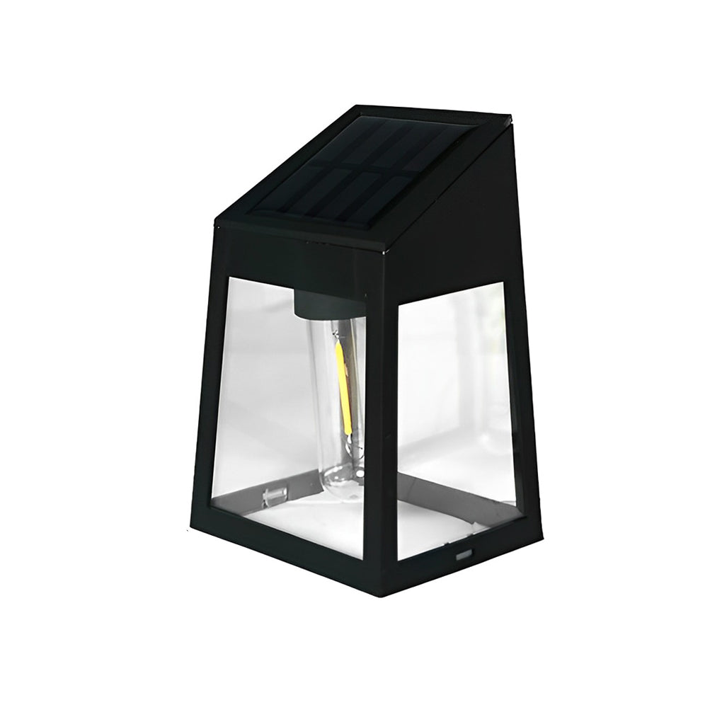 Solar Motion Sensor Wall Lantern with Tungsten Bulb
