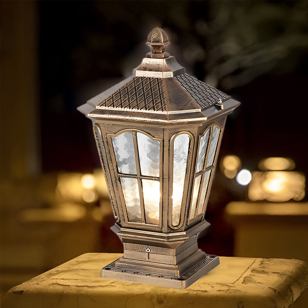 Modern Solar Powered Fence Post Light with Dual Power Options