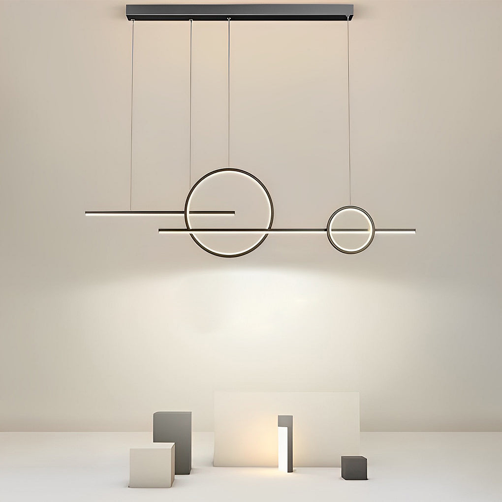 Modern Circular LED Pendant Light with Stepless Dimming