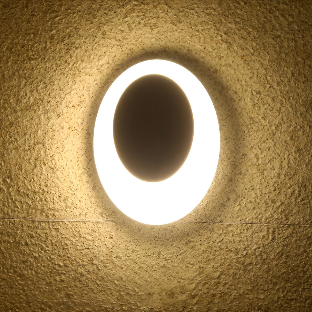 Oval LED Waterproof Modern Wall Sconce - Aluminum & Acrylic