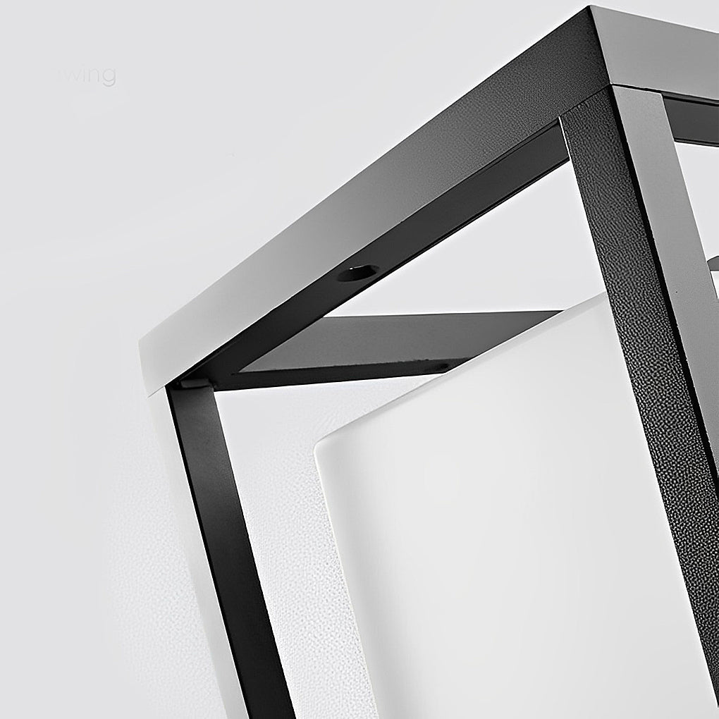 Modern Square Aluminum Solar LED Outdoor Fence Post Light