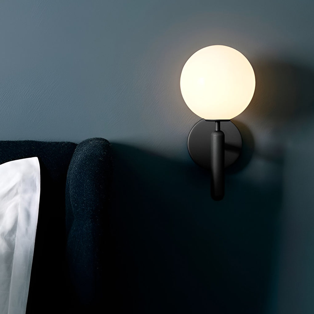 Modern Glass Ball Wall Sconce with LED Light – Nordic Style