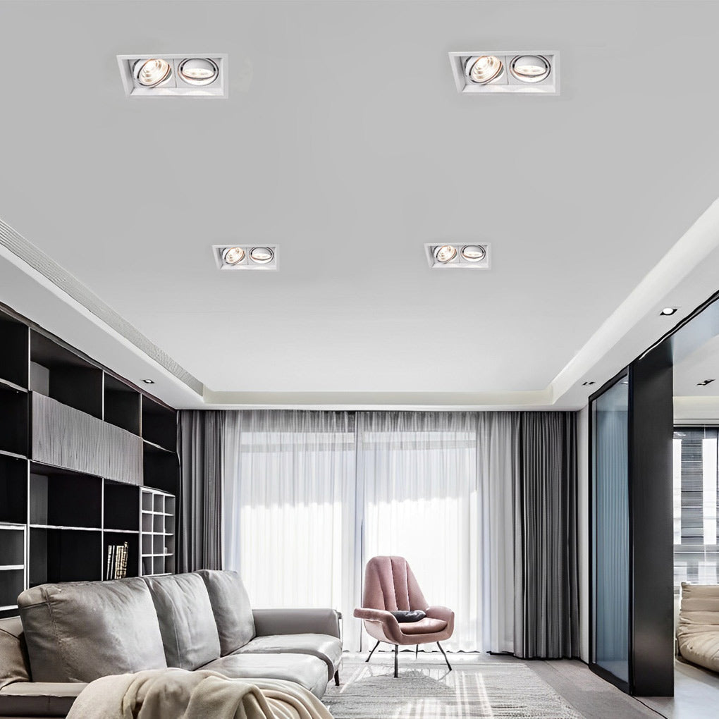 2-Light Adjustable Recessed Spotlight with Three-Step Dimming