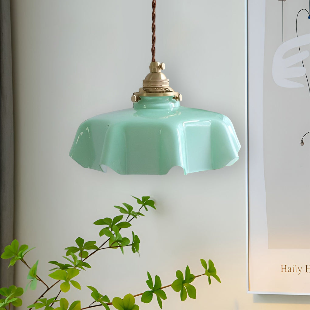 Modern Round Glass Pendant Light 4W Adjustable Island Chandelier