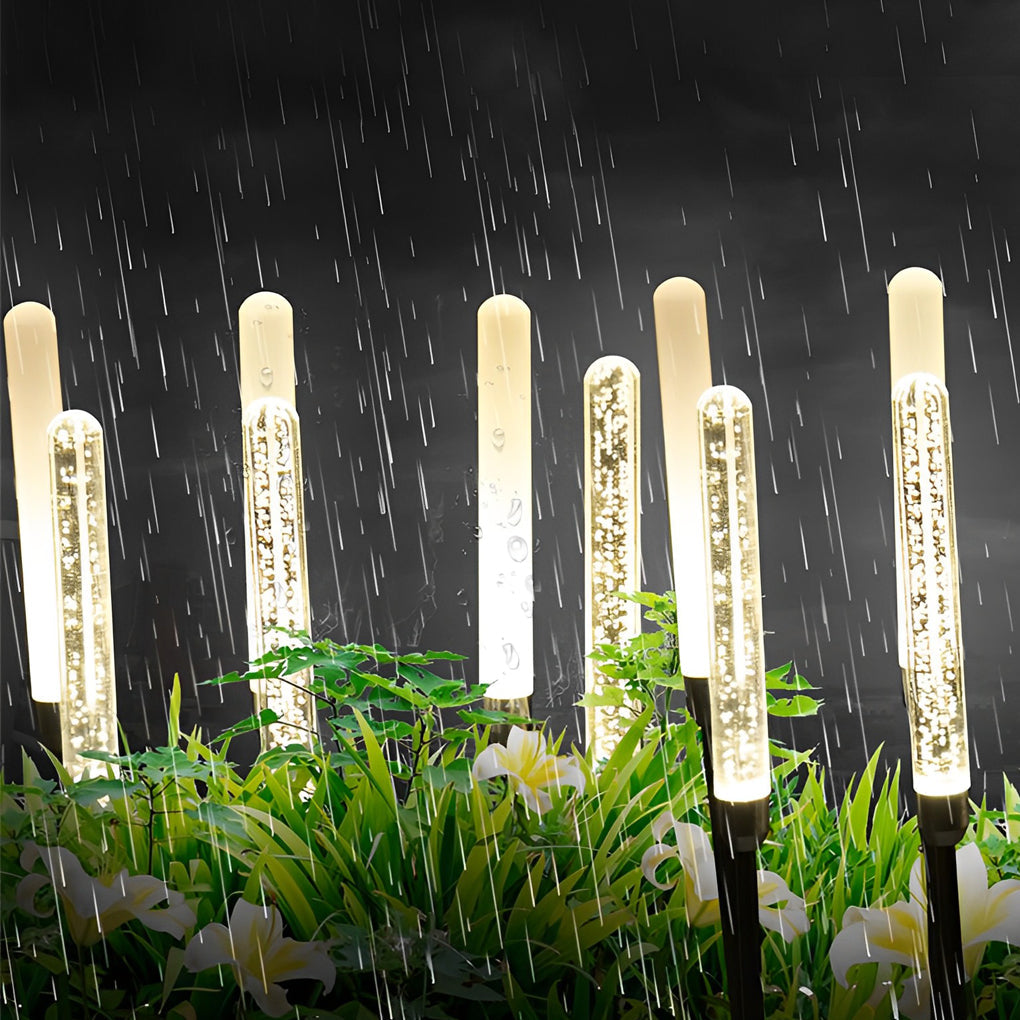 Waterproof Crystal Bubble Reed LED Lawn Lights Set of 5