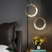 Modern Nordic Ring Pendant Light with LED – Gold Electroplated