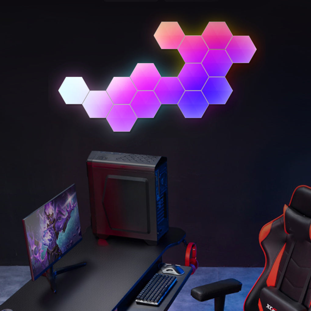 Hexagon RGBIC Smart Wall Lamp with App Control & Music Sync