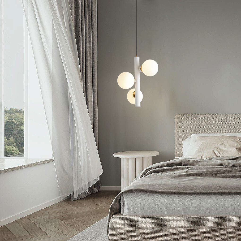 Modern Glass Ball Pendant Light - 3-Light Dining Room Chandelier