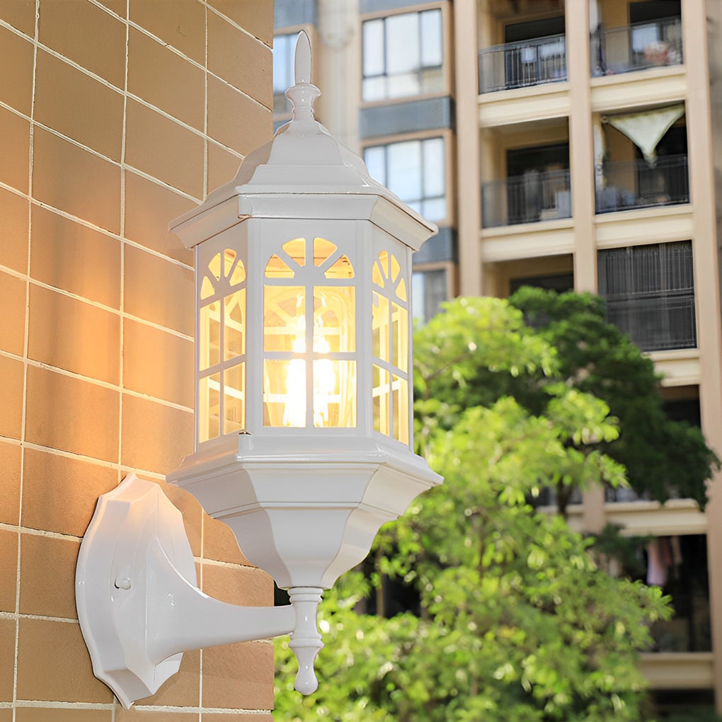 Modern Outdoor Wall Lamp - Aluminum & Glass Waterproof Sconce