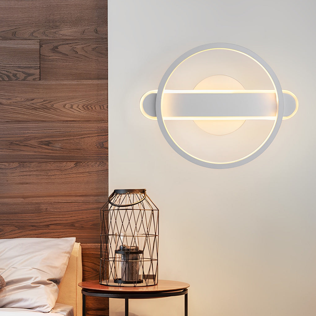 Modern LED Eye Care Wall Light - Circular Aluminum Fixture