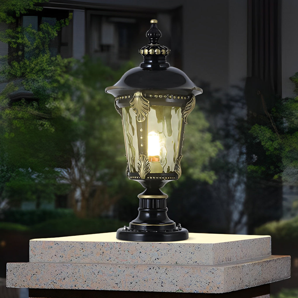 Modern Retro Solar Fence Post Light - Dual Power Aluminum Glass