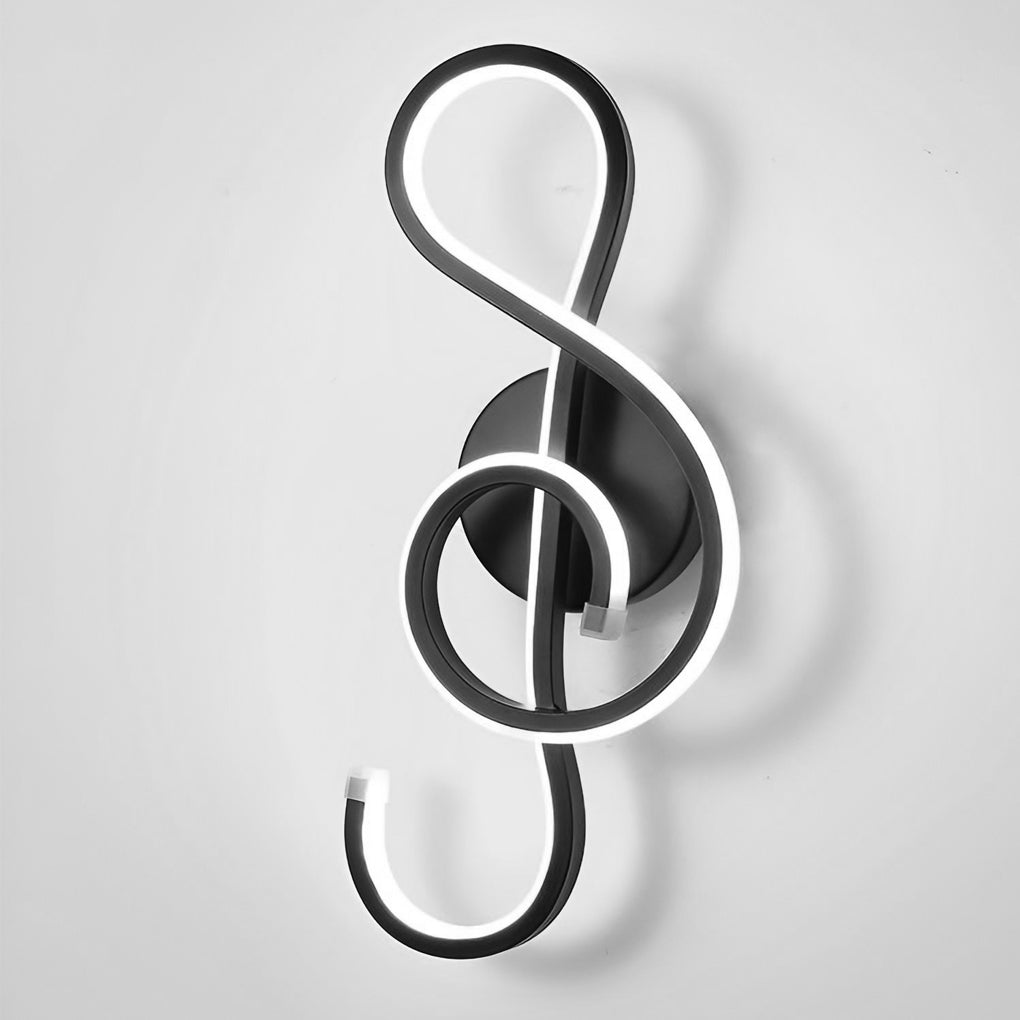 Musical Note LED Wall Sconce - Modern Electroplated Aluminum