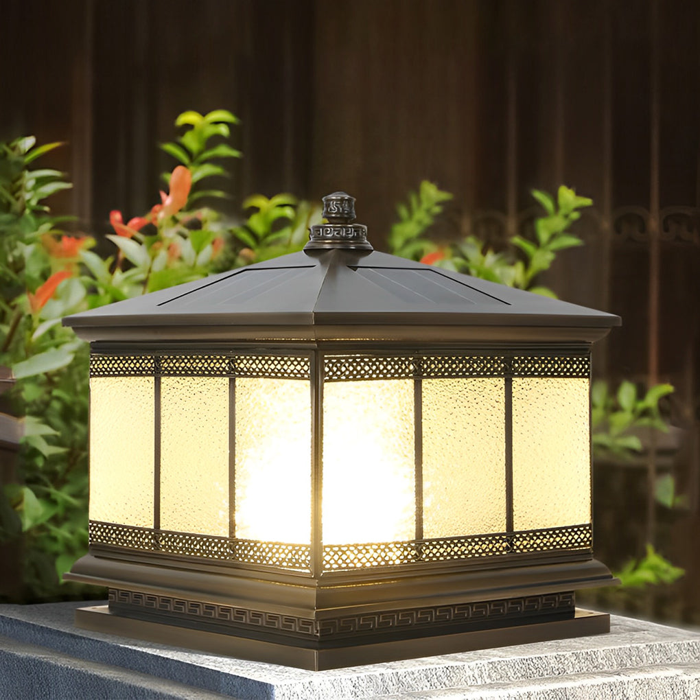 Solar Fence Post Light with Four-Step Dimming | Waterproof Outdoor