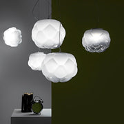 Cloud Glass Pendant Light - Modern White LED Ceiling Chandelier