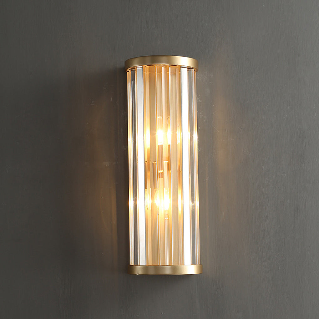 Crystal Wall Sconce with Warm Light – Gold Hardware Finish