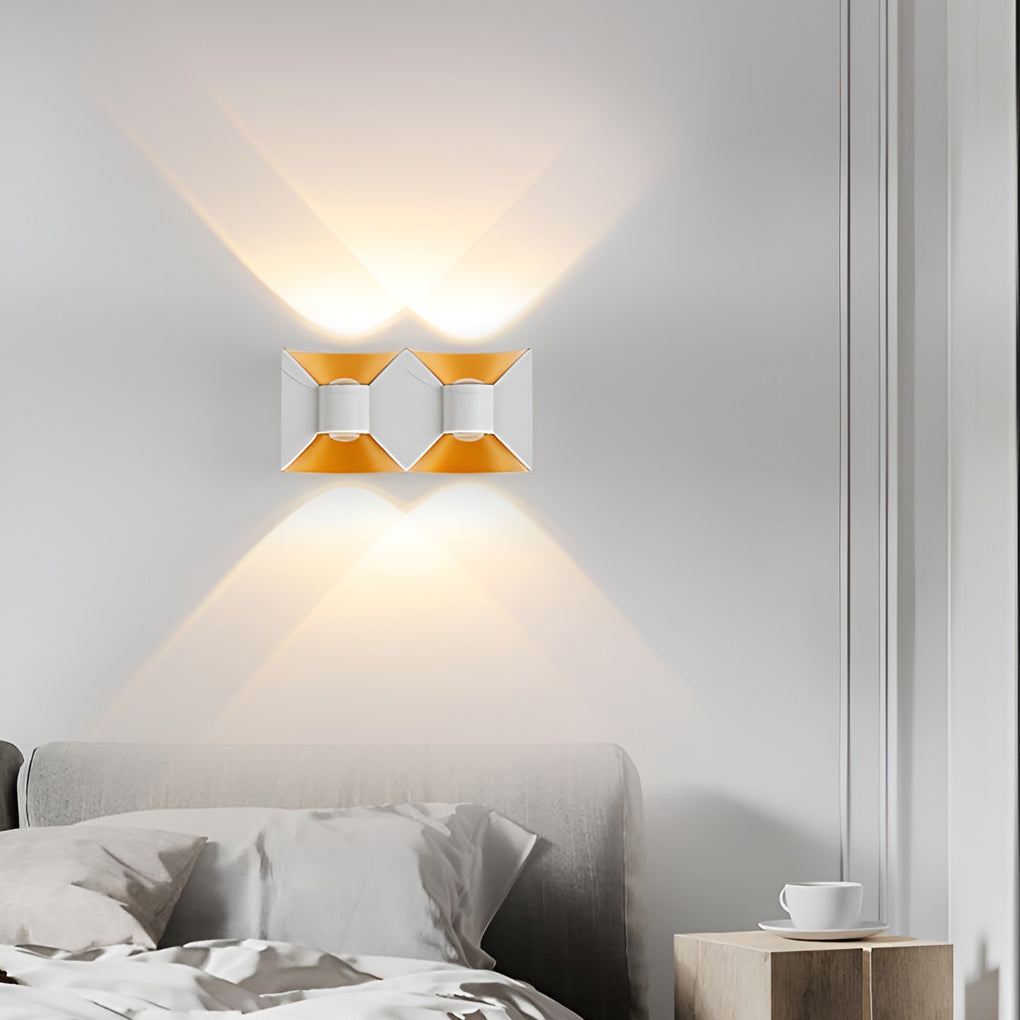 Square LED Outdoor Wall Sconce 6W Waterproof Up Down Light