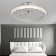 Modern Bladeless Ceiling Fan with LED Light & Remote - Silent