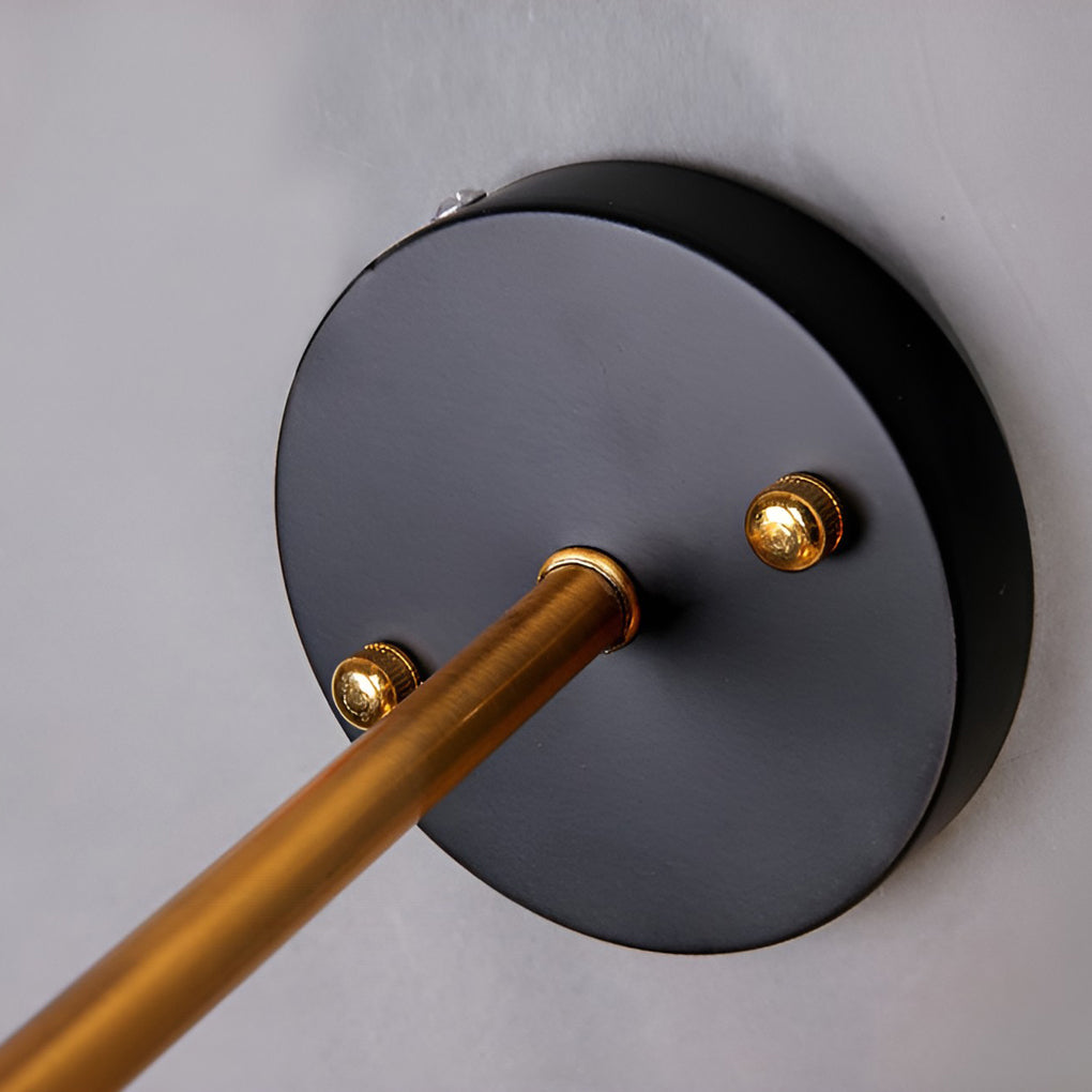 Adjustable Industrial Wall Sconce - Iron & Copper E27 Socket