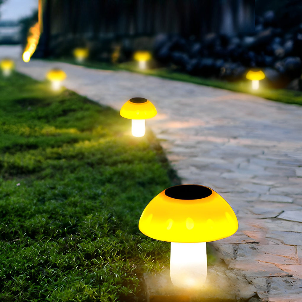 Mushroom Solar LED Lawn Light - Waterproof Outdoor Garden Lighting