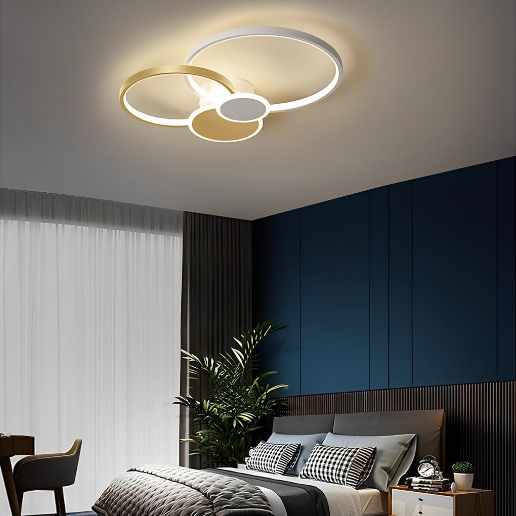 Multi-Circle LED Flush Mount Ceiling Light - Modern Cluster Design