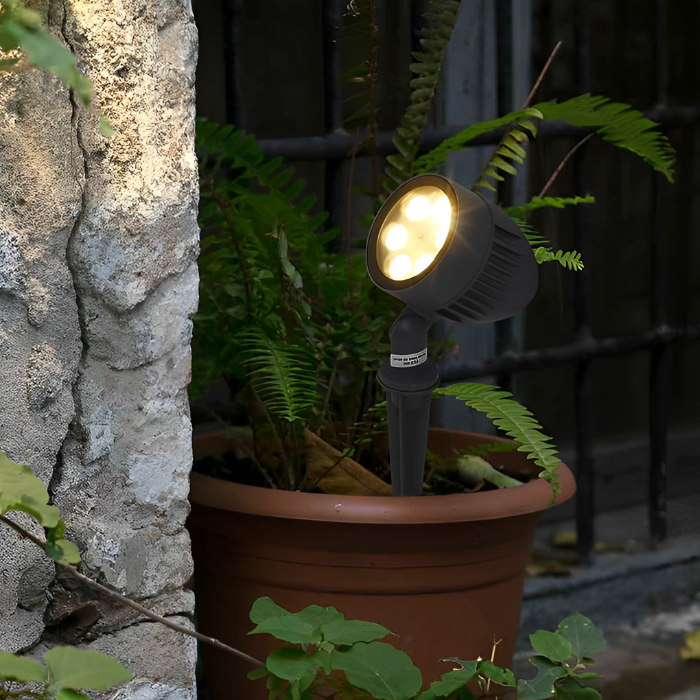 Adjustable Black Aluminum LED Outdoor Spotlight Waterproof IP65