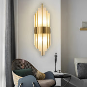 Modern Crystal Wall Sconce with Three-Step Dimming LED Light