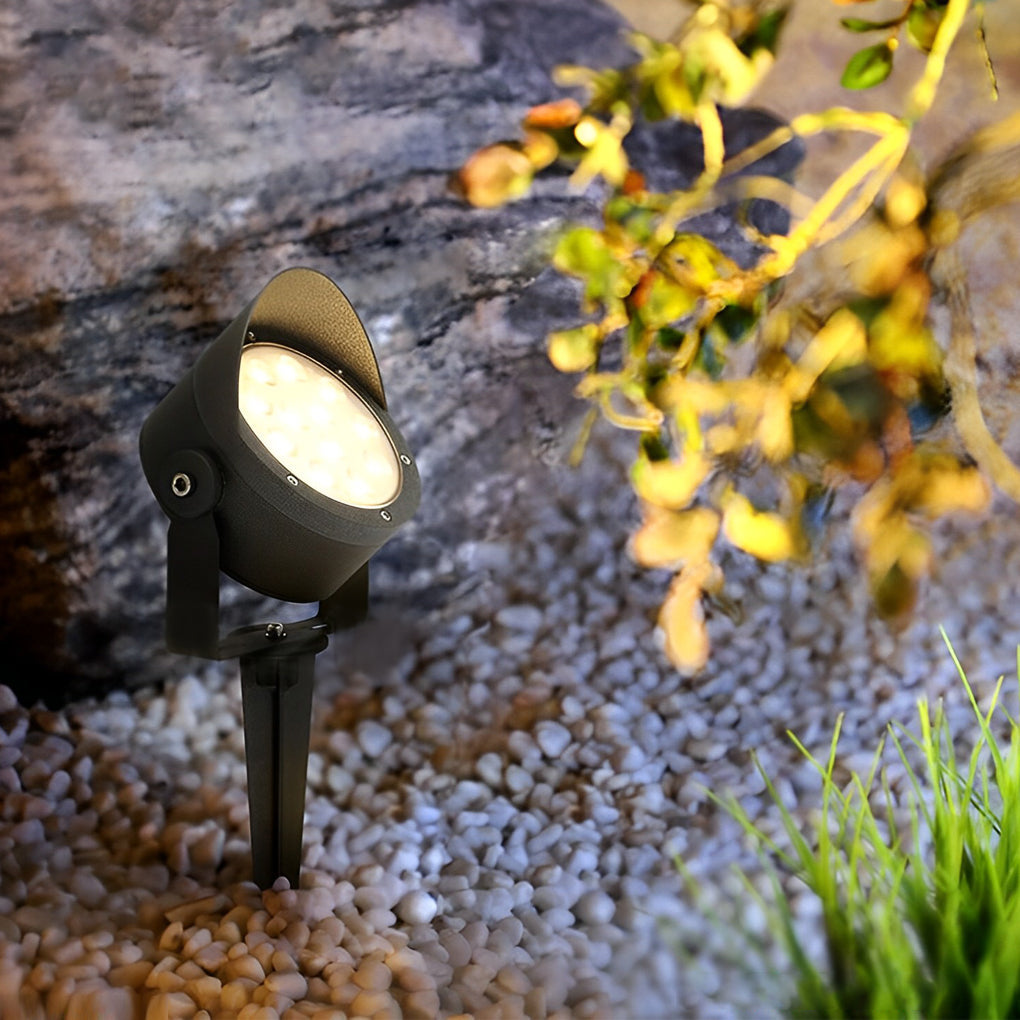 Adjustable Waterproof LED Outdoor Spotlight in Black