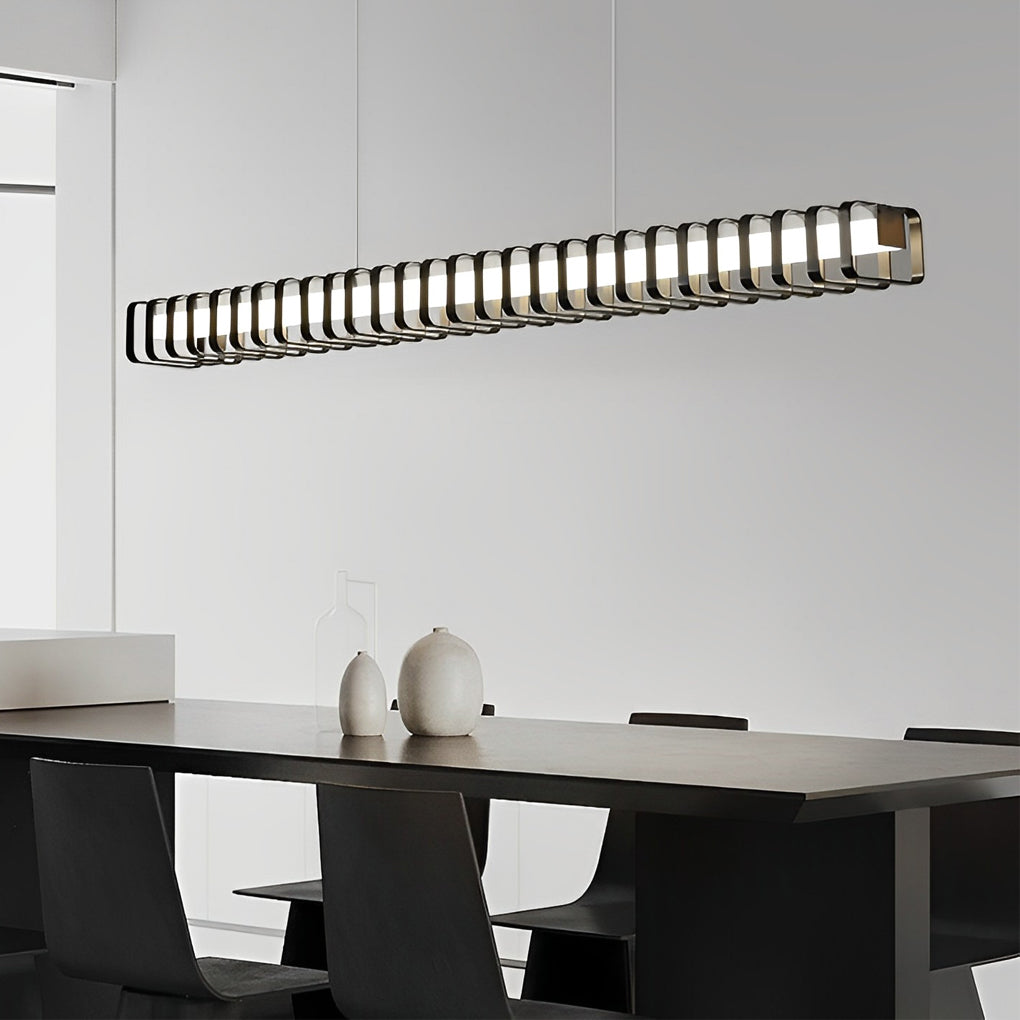 Modern Square Frame LED Pendant Light with 3-Step Dimming