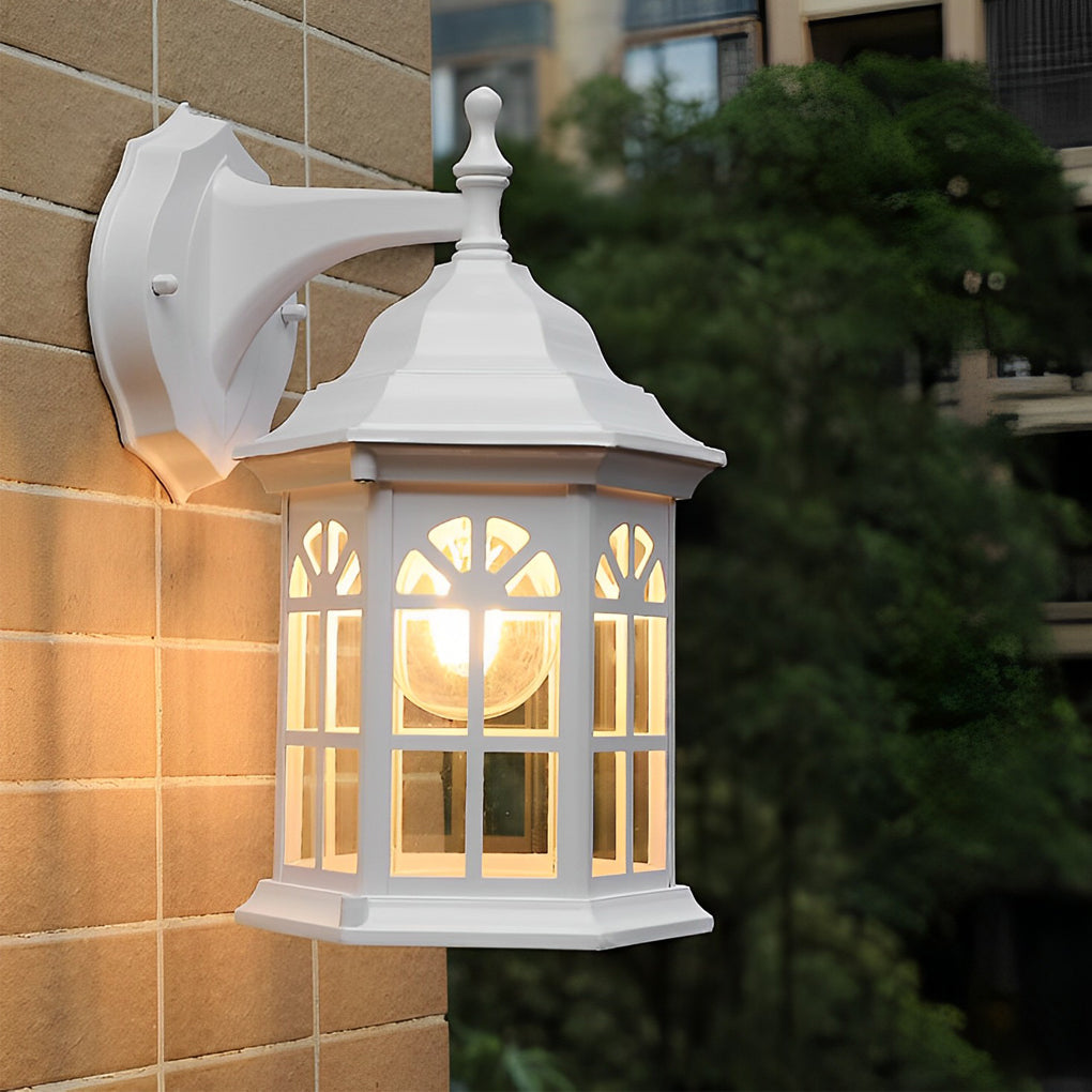 Modern Aluminum Glass Outdoor Wall Light - Waterproof LED Sconce