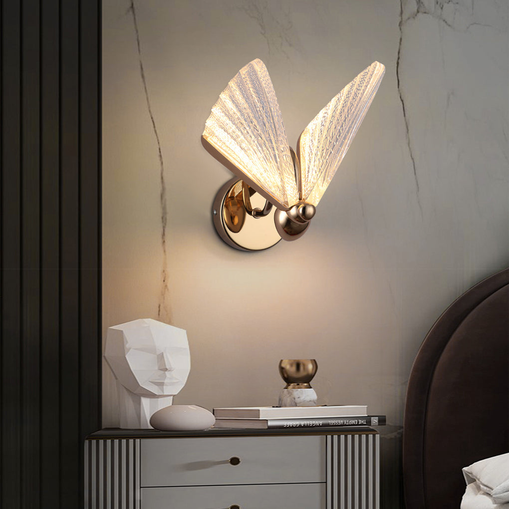 Butterfly Wall Sconce – Modern Gold LED Light Fixture