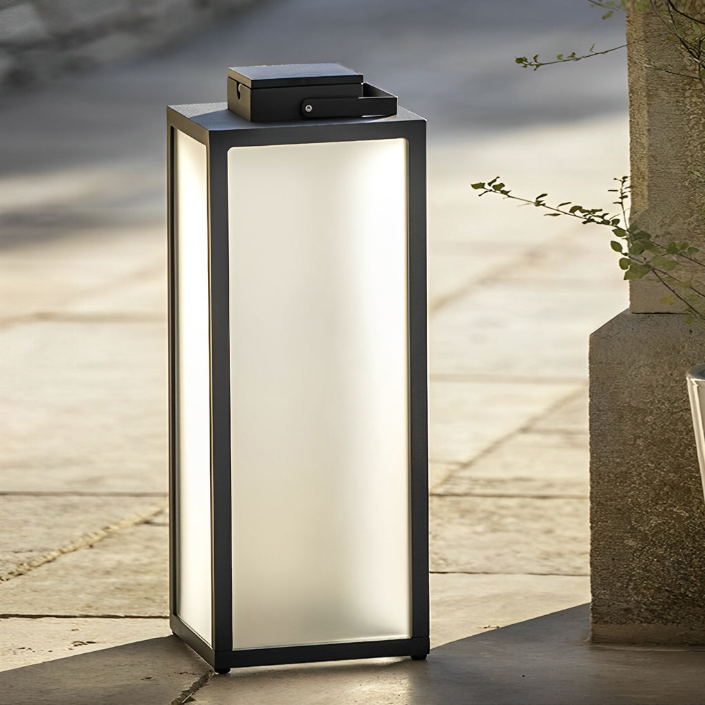 Square Portable Rechargeable LED Solar Outdoor Lantern