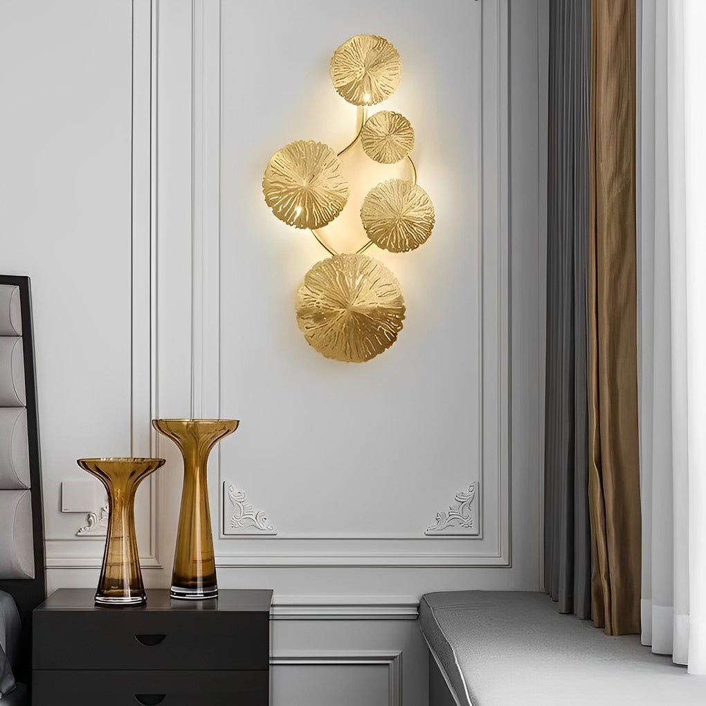 Lotus Leaf Hollow Stainless Steel Modern Wall Sconce