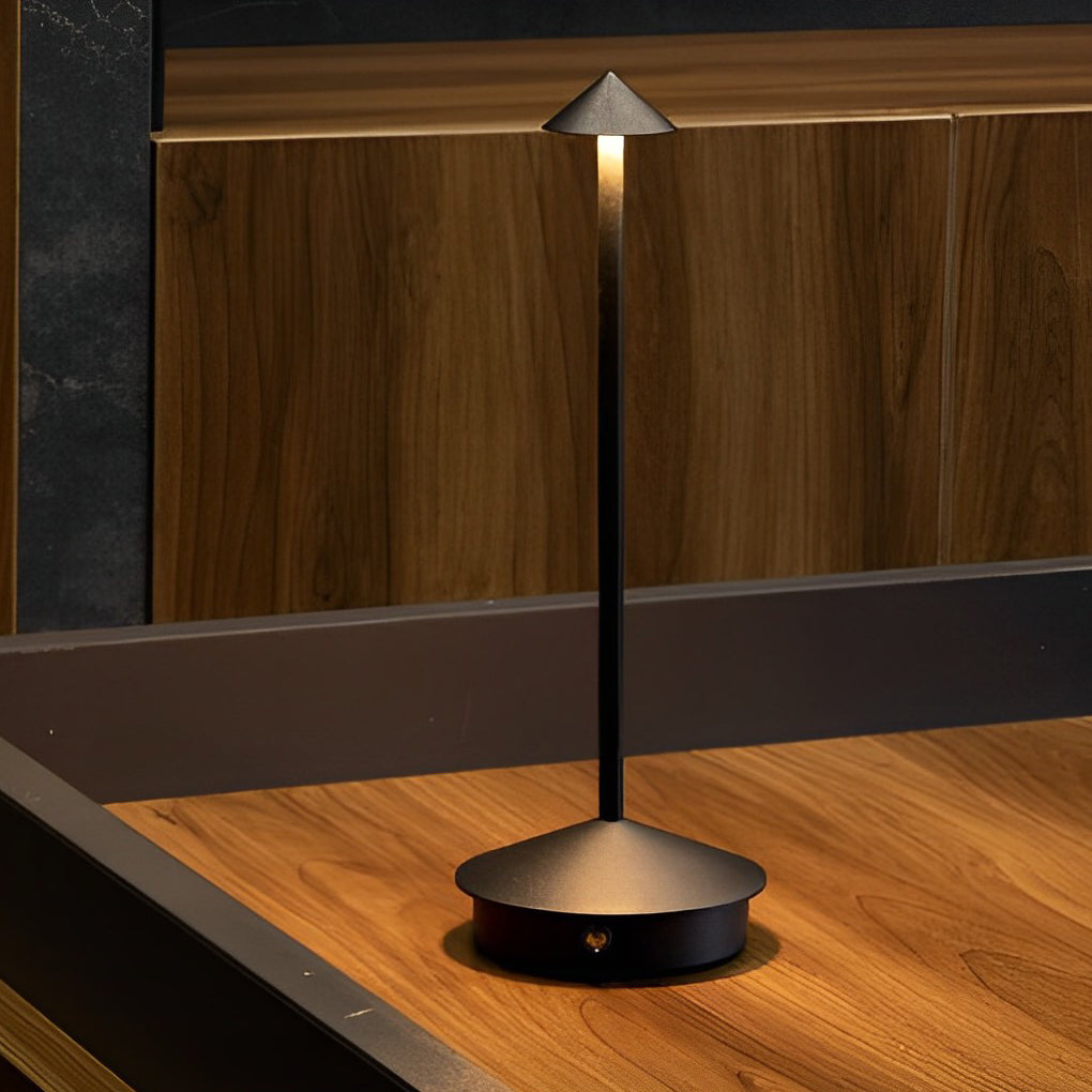 Cordless Mushroom Table Lamp - Modern Aluminum LED Touch Dimming