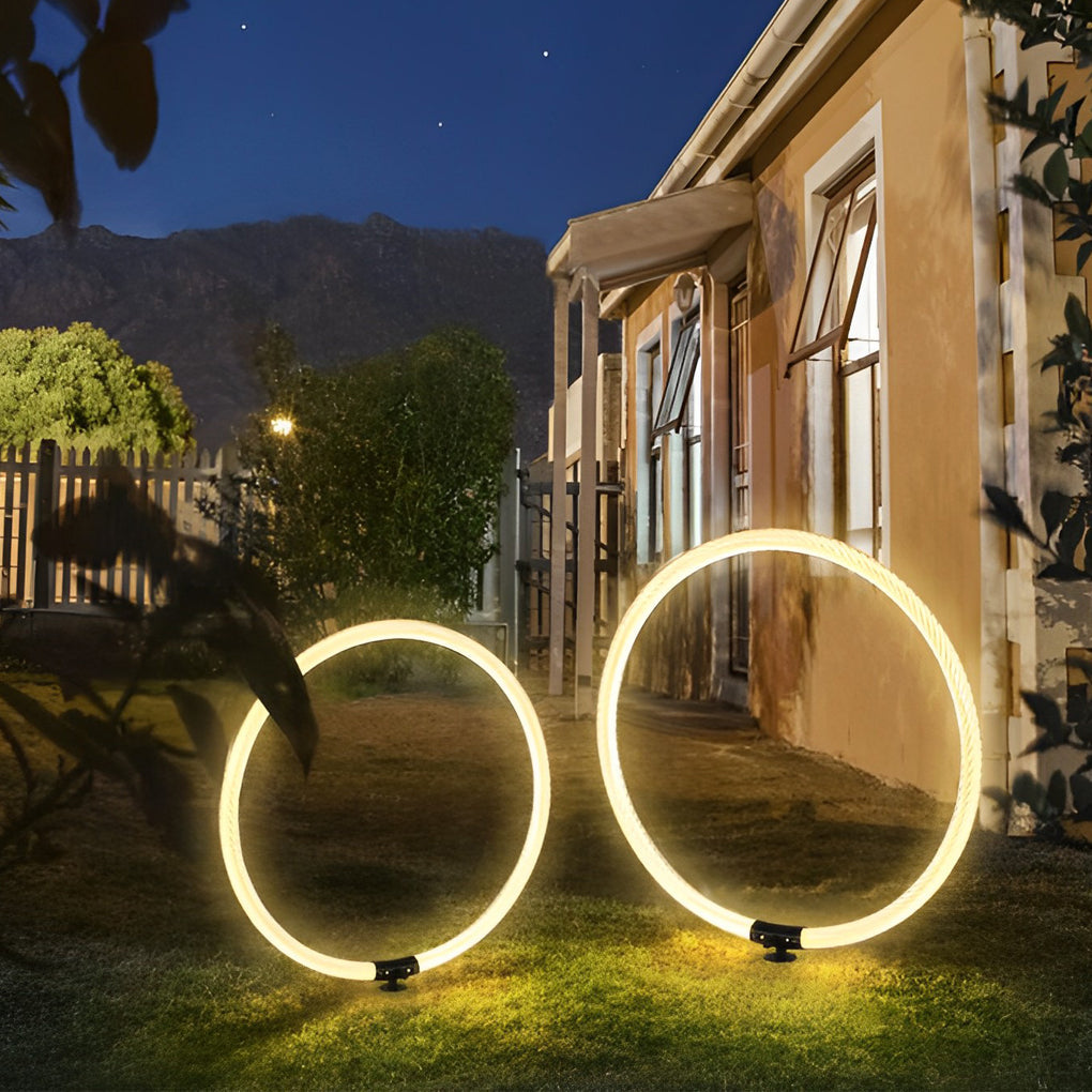 Ring LED Landscape Lamp Modern Waterproof Outdoor Lighting