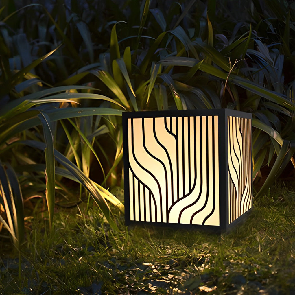 Modern Square Outdoor Post Light – Stainless Steel & Acrylic