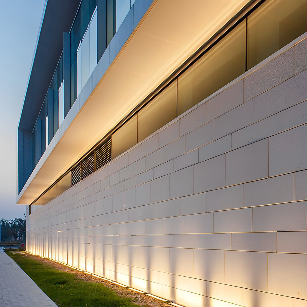 Modern Aluminum Recessed Outdoor Wall Washer Light - IP65 Waterproof