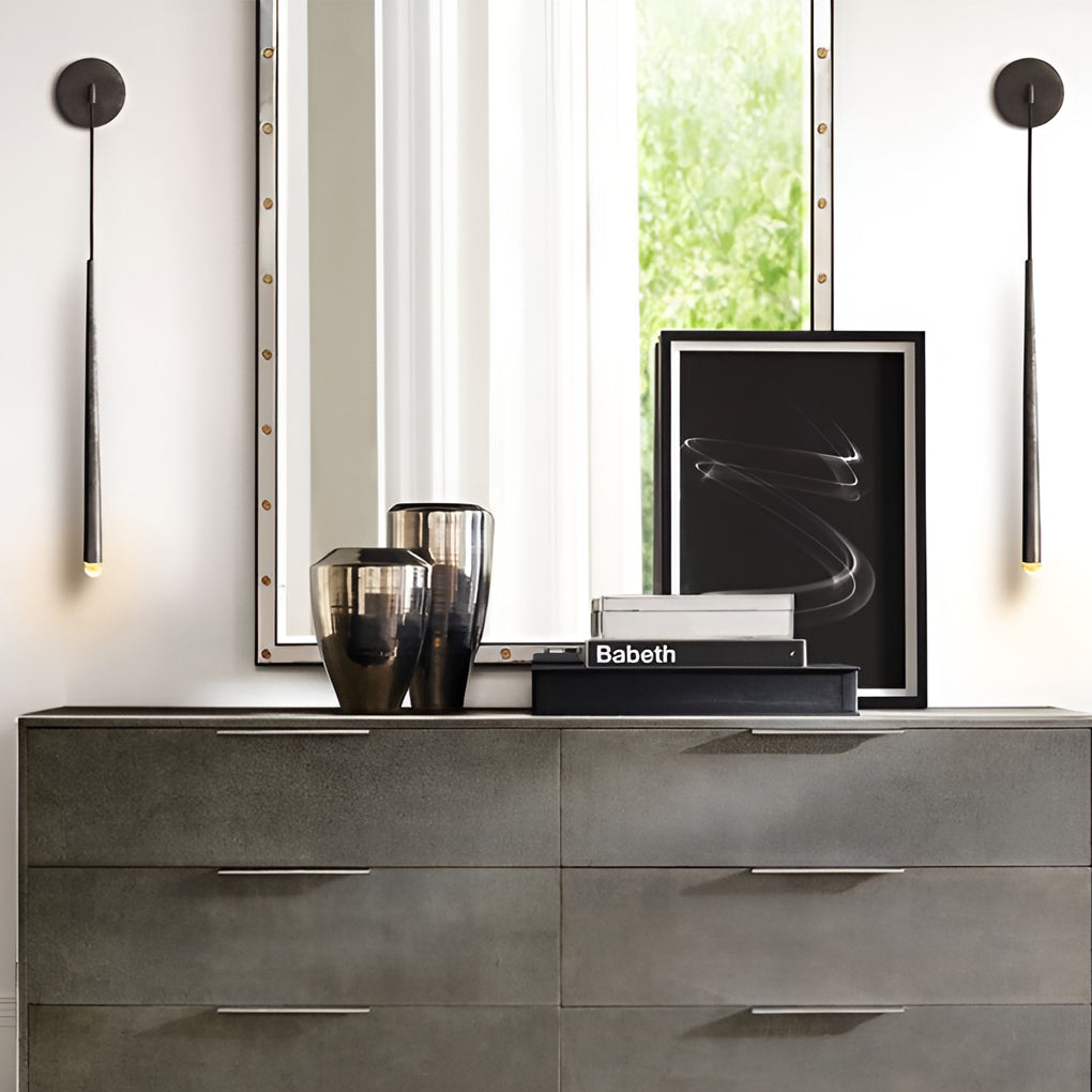 Crystal LED Wall Sconce Modern Nordic Strip Light Gold Black