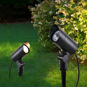 Modern Black Aluminum LED Outdoor Spotlight for Lawns & Gardens