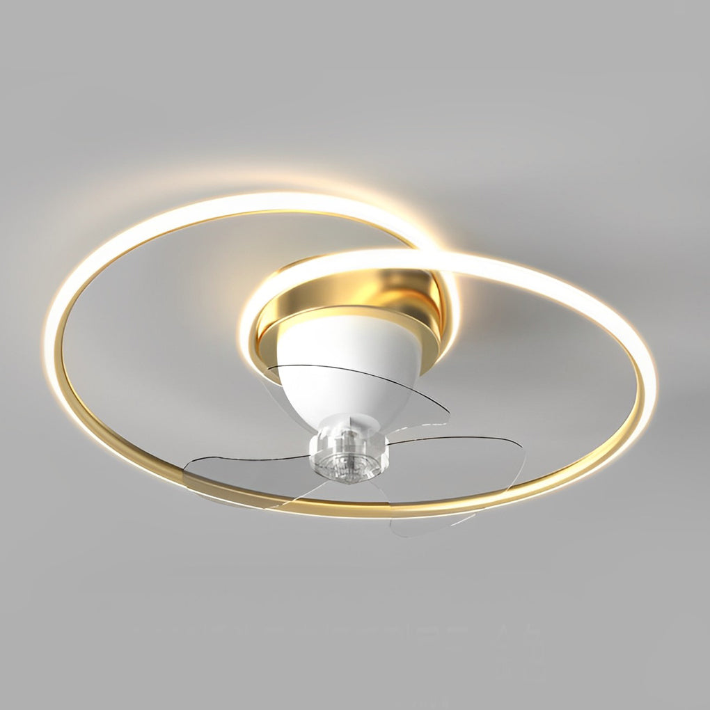 Smart Dimmable Ceiling Fan Light with APP Control & 360° Rotation