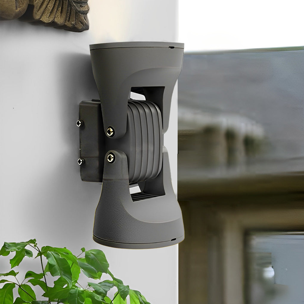 Rotating LED Up Down Outdoor Wall Light - Modern Aluminum