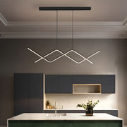 Linear LED Chandelier with 3-Step Dimming - Modern Pendant Light