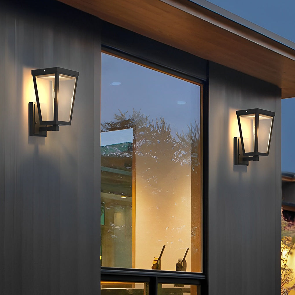 Square Solar LED Outdoor Wall Light - Modern Waterproof Design