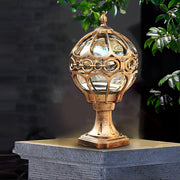 Round Globe Outdoor Post Light – Modern Waterproof Fence Pillar Lamp