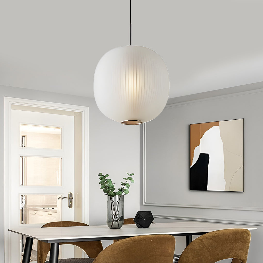 Modern Glass Lantern Pendant Light - LED Ceiling Light