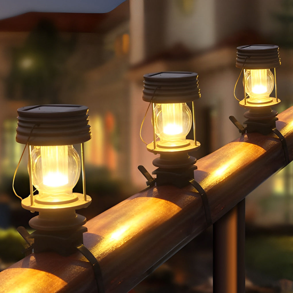 Solar LED Outdoor Lantern - Portable Waterproof Garden Light