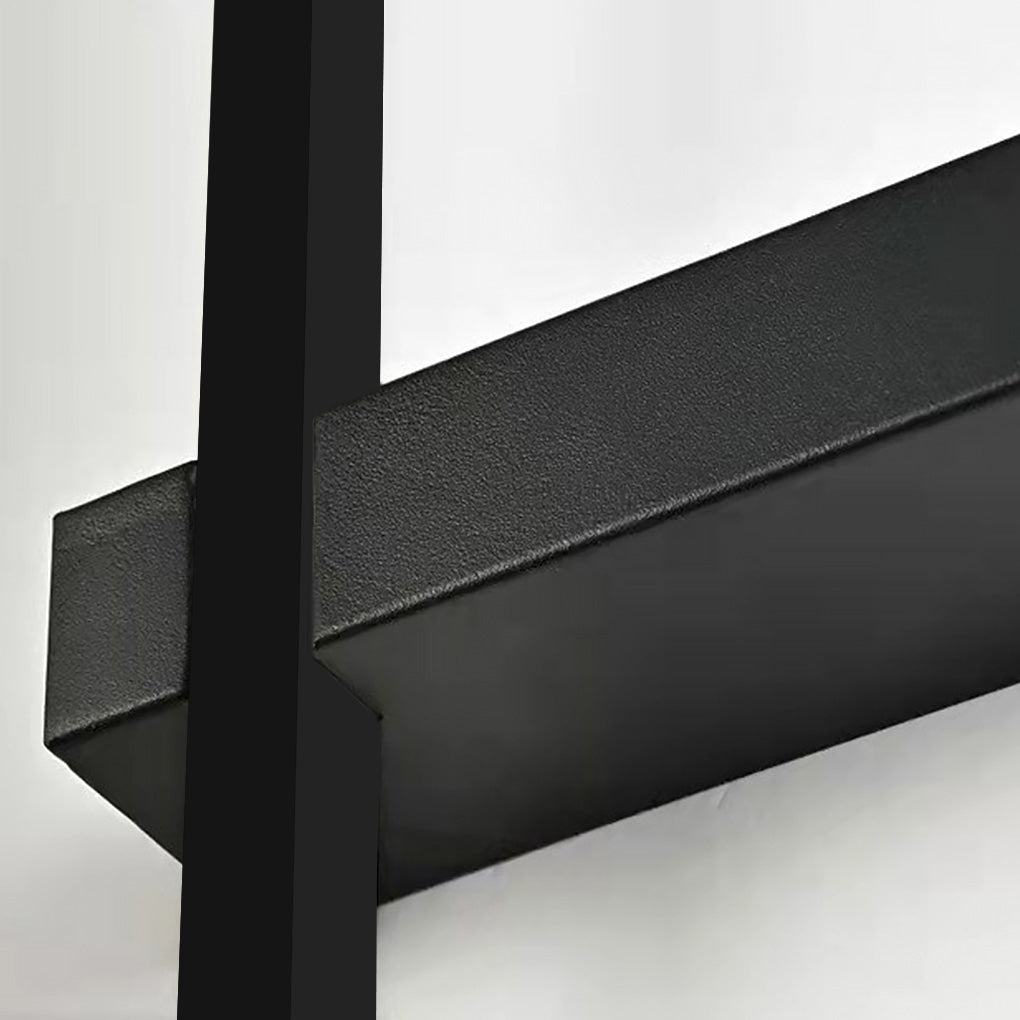 Modern Black Aluminum LED Outdoor Wall Light with Interlaced Design