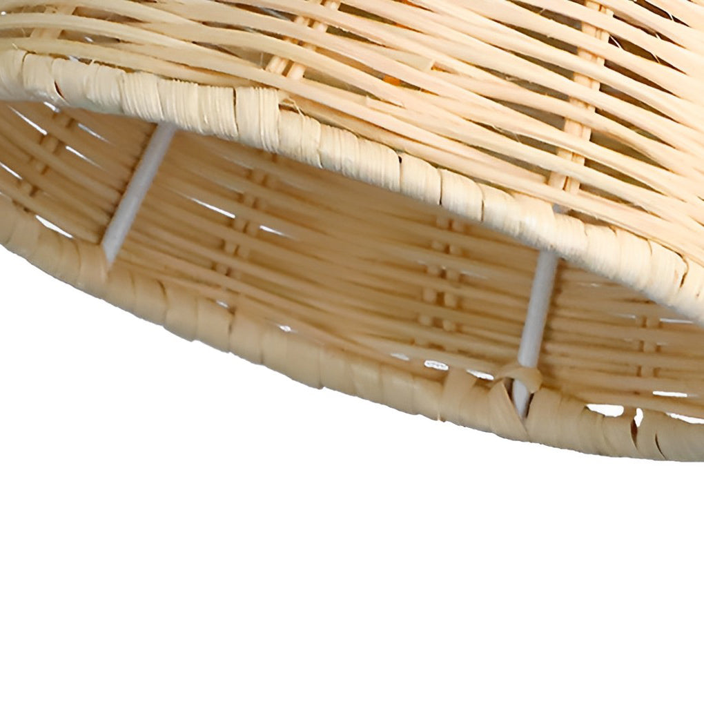 Handwoven Rattan Adjustable Wall Sconce - Rustic Modern Design
