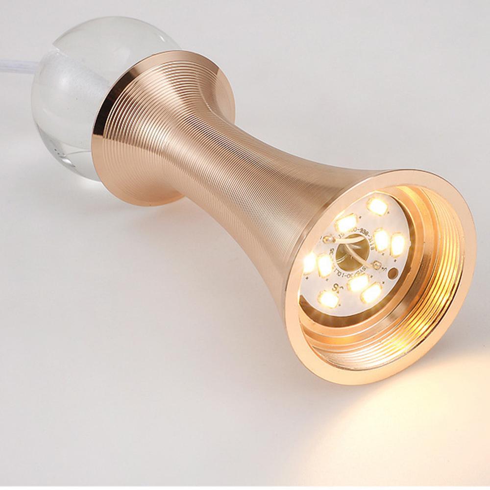 Crystal Globe Mini Pendant Light with Electroplated Metal Finish