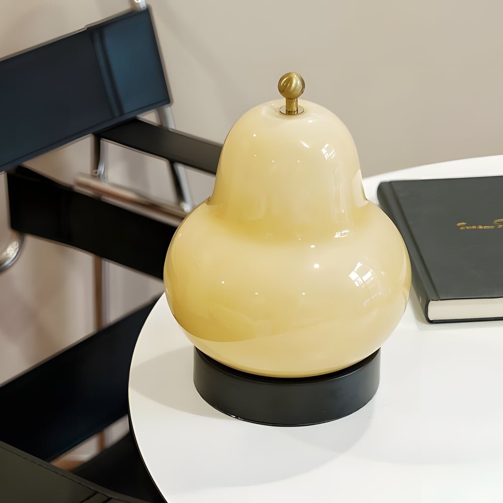 Glass Pear LED Table Lamp with Touch Dimming Switch